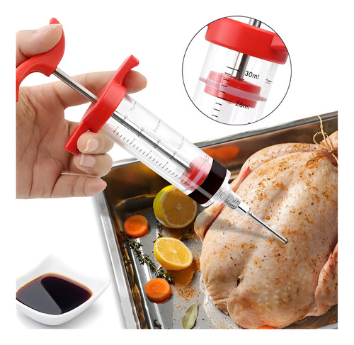 Inyectadora Jeringa Cocinar Marinar Pavo Pernil Pollo Carne