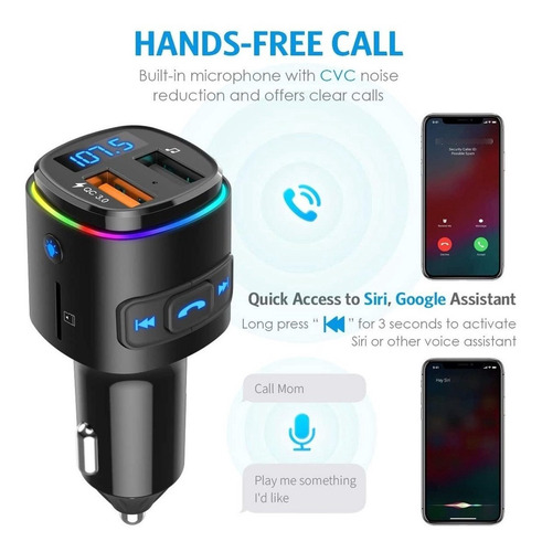 Transmisor Fm Receptor Bluetooth Audio Auto Bc41 Criacr