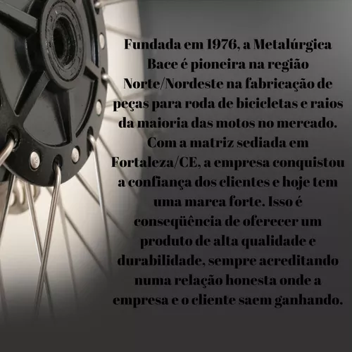 Jogo de Raios Aço Inox Polido 4mm Bace Dianteiro Xtz 125 X Motard