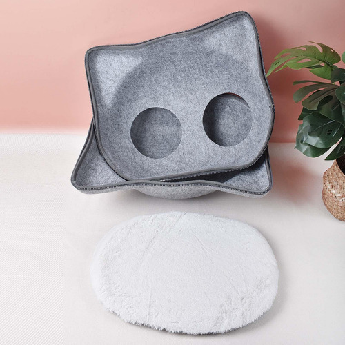 Cómoda Cueva Para Gatos, Cama Nido, Fieltro, Gatito, Casa