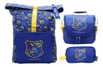 Comprar Pack Mochila Harry Potter Azul Oficio Lonchera Y Cartuchera