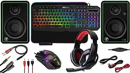 Kit De Accesorios Para Juegos Ritzgear Rgb I Combo Led 4 En