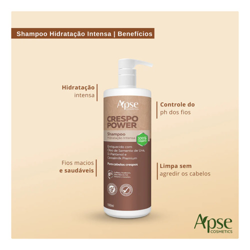 Kit Apse Crespo Power Shampoo E Condiconador 2 X 1000ml