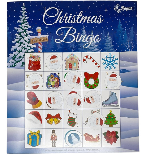 Regal Games - Holiday Bingo Set - Family Size Game Kit - Inc