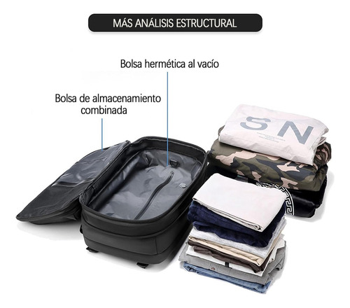 Mochila De Vacío Antirrobo Impermeable Comprimible De 60l