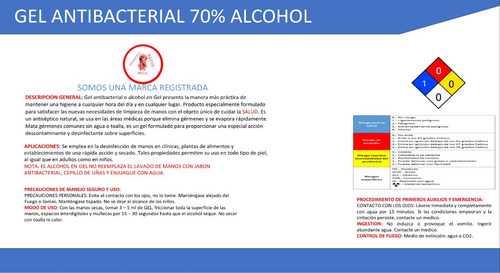 Imagen 3 de 5 de Gel Antibacterial Para Manos, Desinfectante 20 Litros