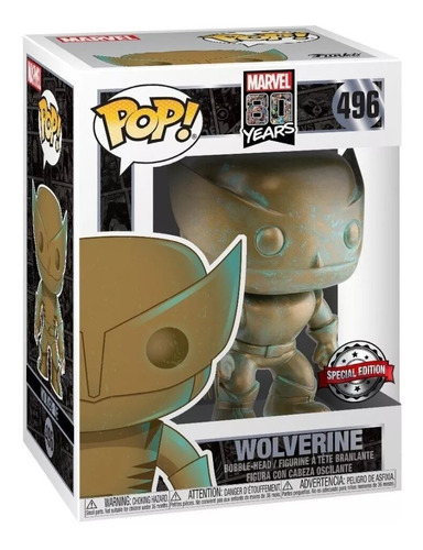 Funko Pop Wolverine Patina #496 Marvel 80 Años Special Edit
