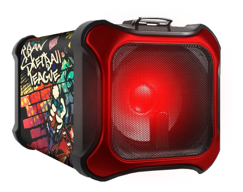 Parlante Portátil Bluetooth Telefunken Transport 5 Mic Leds Color Rojo