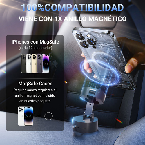 Soporte Magnético Celular Auto Para MagSafe De Ventosa Para Telefono Automovil