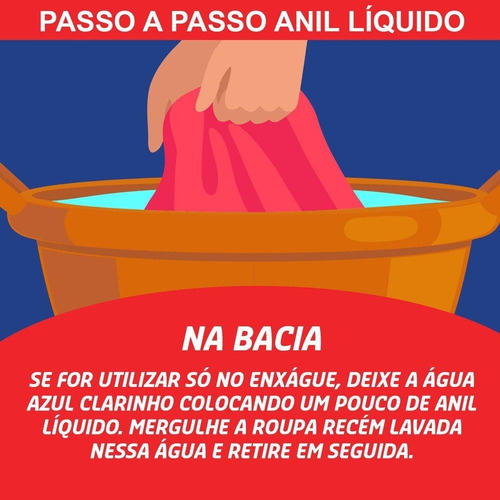 Imagem 5 de 7 de Branqueador Pós Lavagem Anil Colman 200ml Líquido