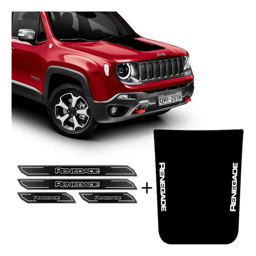 Kit Adesivo Capô Jeep Renegade 2016/2019 + Soleira Protetora