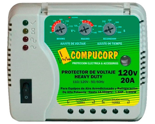 Protector De Bornera Compucorp 120v 20ah Ccorp-120v-20b