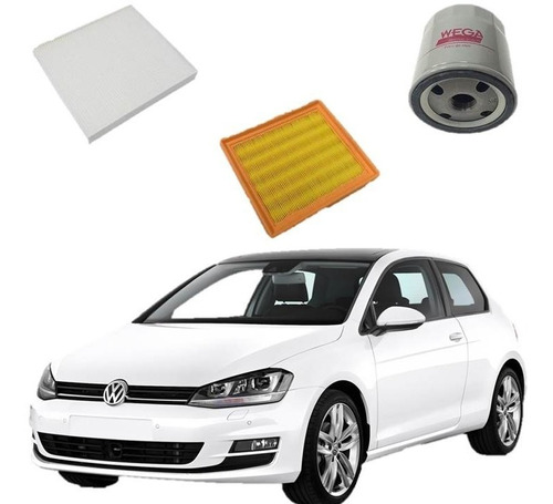 Kit De 3 Filtros Wega Volkswagen Golf 7 1.4 Tsi - Maranello