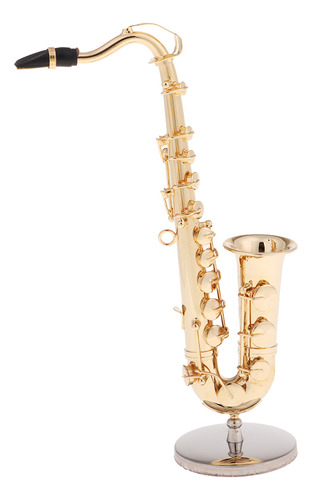 1/6 Modelo De Saxofón De Metal Dorado Para De Femenina De
