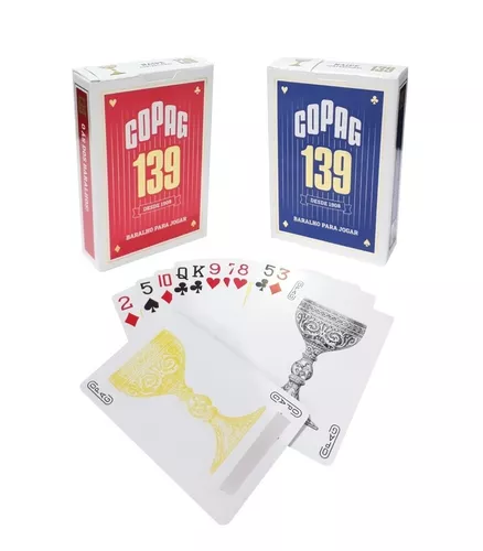 Kit Jogo de Cartas Baralho + 1 Dado Diversão Lazer e Hobby -  Branco+Vermelho