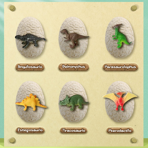 12 Pzs Huevos De Dinosaurio, Set De Dinosaurios Con