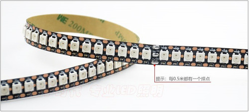 Imagem 3 de 6 de Fita Led Ws2812b Ws2812 Endereçável 1 Metro 144 Leds 5v