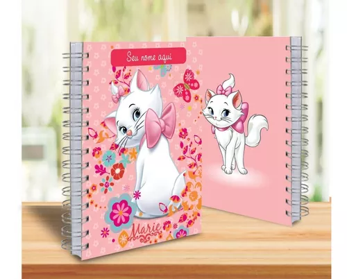 Caderno de Desenho Tema Gatinha Marie