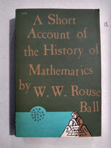 A Short Account Of The History Of Mathematics
