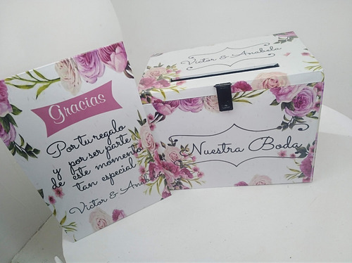 Imagen 9 de 10 de Urna Buzón De Madera Boda 15 Años Cumples Personalizado