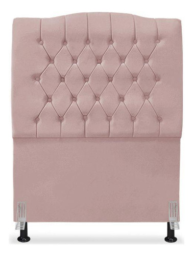 Cabeceira De Cama Box Solteiro 90 Cm Dunas - Veludo Rose