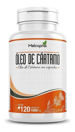 Óleo De Cártamo Em Cápsulas Melcoprol 120 Caps 1000mg Sabor Sem Sabor