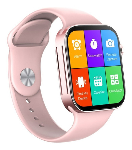 Fralugio Smart Watch Reloj Inteligente I8 Pro Max Full Touch Color de la caja Rosa