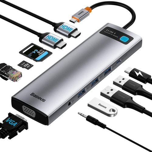 Hub Baseus 11 En 1 Adaptador Multipuerto Usb C