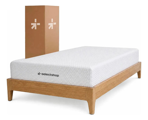 Colchón Individual Memory Foam 190 X 18 X 100cm Espuma Ergonómico Firme Ortopédico Selectshop Color Blanco