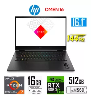 Laptop Gaming Hp Omen 16 16.1 R7 16gb 512gb Ssd V6gb T. Ilu