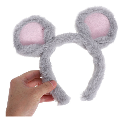 Set De 3 Diademas De Felpa Con Forma De Rata, Pajarita Y Col