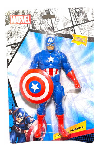 Muñeco Capitan America Figura Articulada 23cm Blister Marvel