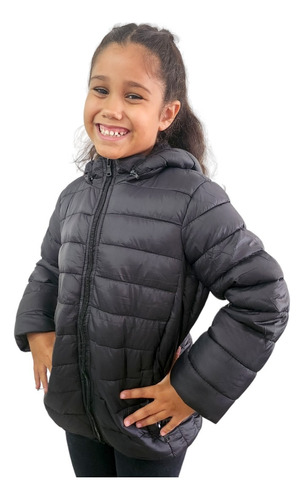 Campera Uniqlo Invierno Niños Inflable Con Frisa Unisex