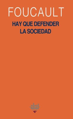 Libro Hay Que Defender La Sociedad De Michel Foucault Ed: 1