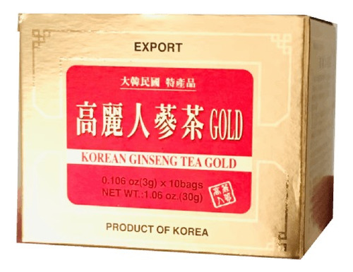 Te De Ginseng Coreano Granulado Gold Importado De Corea