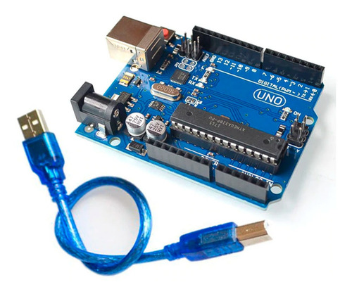 Uno R3 Atmega328 Atmega16u2 Compatível Com Arduino + Cab Usb