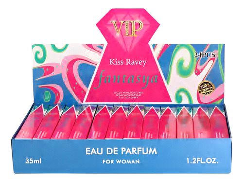 Perfumes Tubito Kiss Ravey 35ml 24 Unidad 