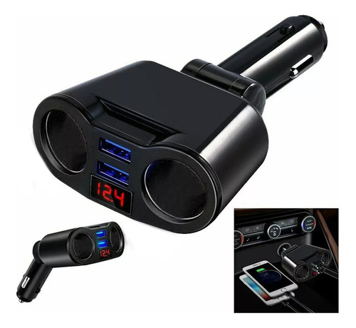 A Cargador Doble Usb De 2 Vías Para Encendedor De Coche.