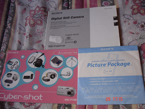 Imagem 1 de 3 de Manual, Cd Programas E Catálogo Assessórios Sony P 100/120