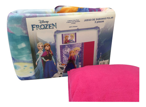 Imagen 2 de 2 de Juego Sábanas Infantil Polar Frozen 1 Plaza