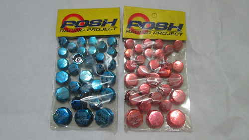 Imagen 1 de 4 de Kit Tapitas Decorativas Para Tornillos Moto 30 Piezas
