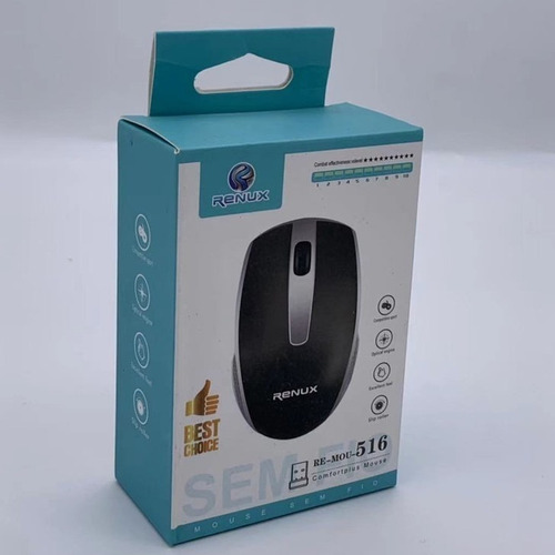 Imagem 2 de 2 de Mouse Optico Renux Wireless Re-mou-516 Confort Plus