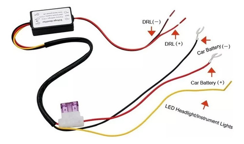 Controlador Drl Para Auto Encendido Luz Led Diurnas 12-18v