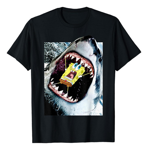 Bob Esponja Pantalones Cuadrados Shark Attack Camiseta