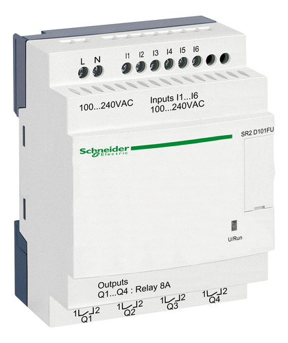 Sr2d101fu Plc Compact Smart Relay, Zelio Logic Sr2 Sr3, 10