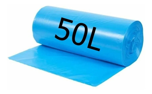 Sacos De Lixo Em Rolo- Azul 50 Litros Super Forte 40 Sacos