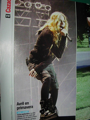Avril Lavigne Rock Primera Vez Buenos Aires Clipping 1 Pg.