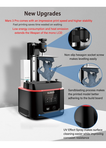 Imagem 5 de 9 de Kit Impressão 3d Resina: Impressora + Lava E Cura + Resina