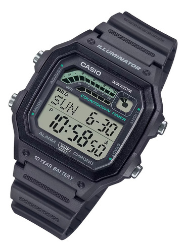 Reloj Casio Hombre Ws-1600h Wr 100 Mts 10 Años Bateria