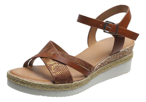 Zapatos Casuales Que Combinan, Sandalias Con Cuña Para Mujer